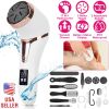 17Pcs Electric Foot Callus Remover with Vacuum Foot Grinder Rechargeable Foot File Dead Skin Pedicure Machine with 3 Grinding Heads 2 Speeds Foot Care