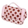 Travel Makeup Bag Portable Cosmetic Organizer with Cosmetic Mirror Waterproof Toiletry Wash Bag for Women Travel Dating