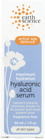 Earth Science Serum - Hyaluronic Acid - 1 Oz