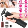 Electric Foot Callus Remover 2 in 1 Rechargeable Foot File Nail Grinder Dead Skin Pedicure Tool Machine with 2 Grinding Heads Total 30Pcs Replaceable