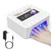 120W Cordless UV Nail Lamp Rechargeable Gel Curing Lamp Gel Polish Light Nail Dryer with LED Display 1-120S Timer Settings 30 LED Beads for Salon and