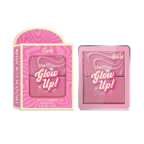 RUDE The Glow Up! Matte & Shimmer Blush Duo (Option: Rosy Haze)