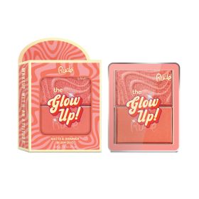 RUDE The Glow Up! Matte & Shimmer Blush Duo (Option: Warm Ginger)