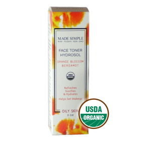 TONER for Oily Skin - Organic Vegan Orange Blossom Bergamot (Lid: Mister)