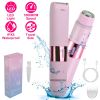 2 In 1 Bikini Trimmer for Women Dual Head Cordless Body Shaver IPX5 Waterproof Rechargeable Pubic Hair Razor Wet And Dry Use for Bikini Underarm Leg A