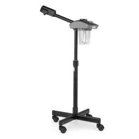 Facial Steamer with PV cup, Single Hot Spray, Detachable Nozzle, Cross Iron Foot, Black, Sprayer 110V (Color: black)
